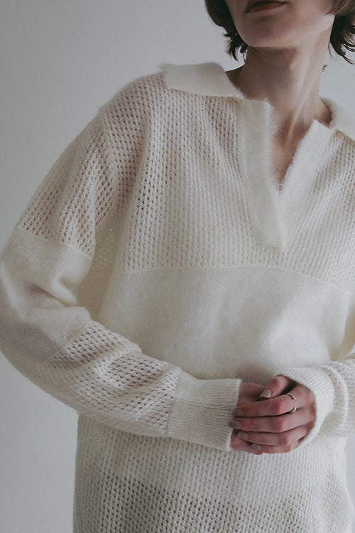 MOHAIR POLO KNIT
