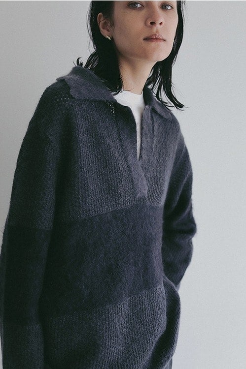 MOHAIR POLO KNIT