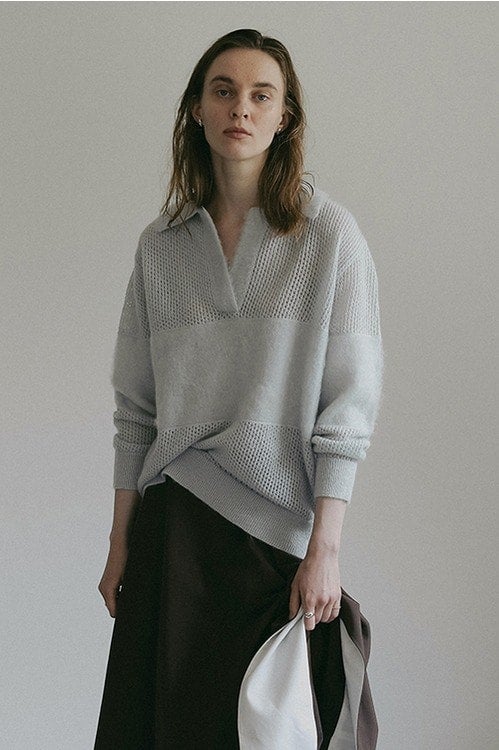 MOHAIR POLO KNIT