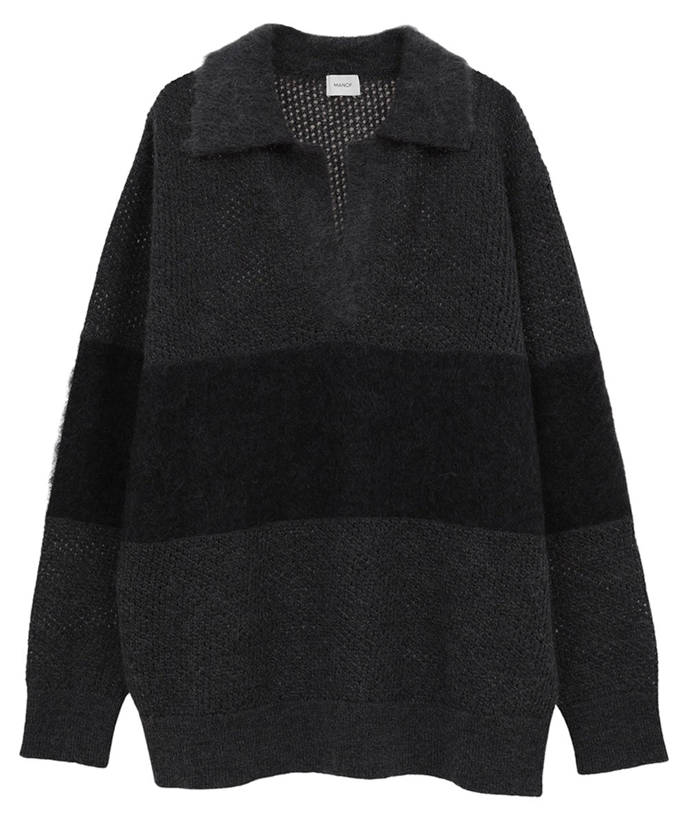 MOHAIR POLO KNIT｜TOPS(トップス)｜MANOF OFFICIAL ONLINE STORE