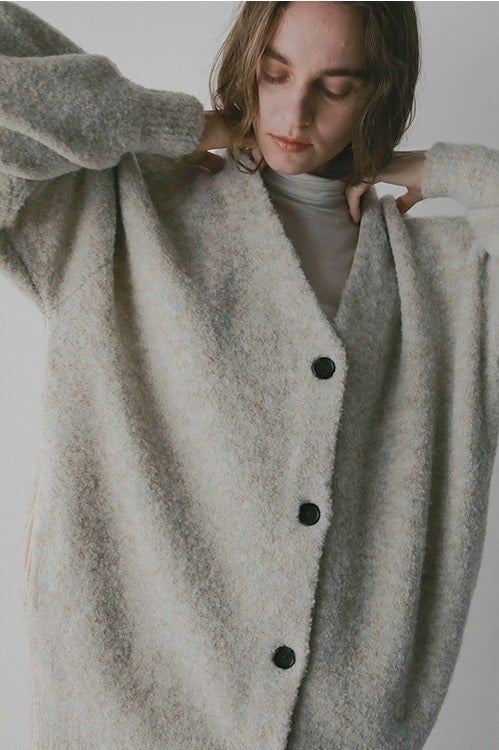 MIX BOUCLE KNIT CARDIGAN