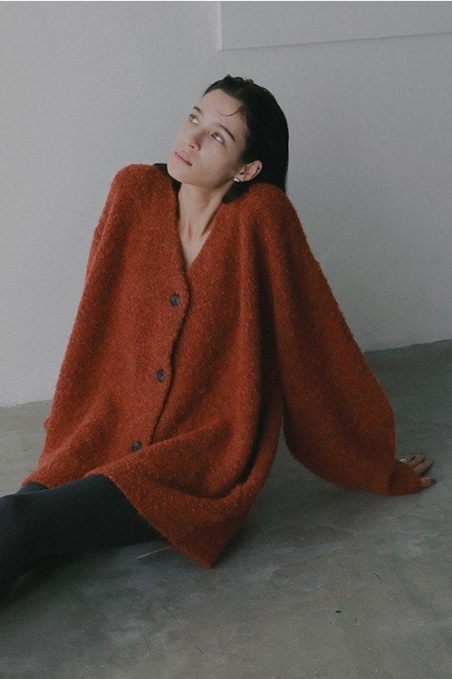 MIX BOUCLE KNIT CARDIGAN