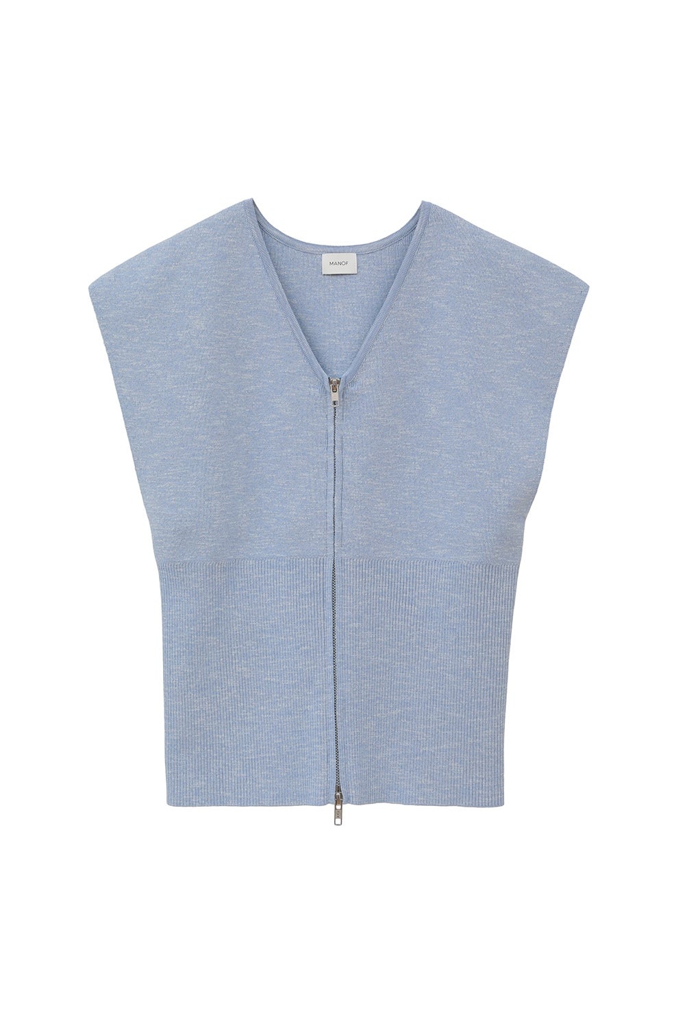 【美品】MANOF マノフ クラネ フロントタック キルティングトップス  S MANOF - ウエスト タックカット トップス - WAIST TUCK CUT TOPS