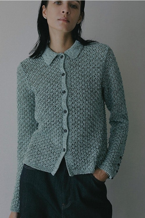 OPENWORK KNIT CARDIGAN