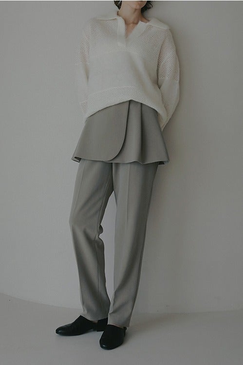 WRAP SKIRT LAYERED PANTS