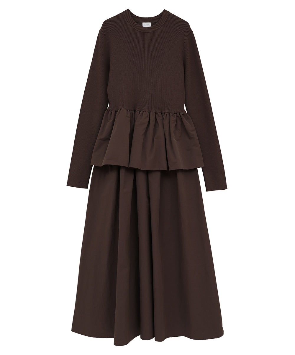 COMBINATION KNIT ONE PIECE｜DRESS(ドレス)｜MANOF OFFICIAL ONLINE STORE