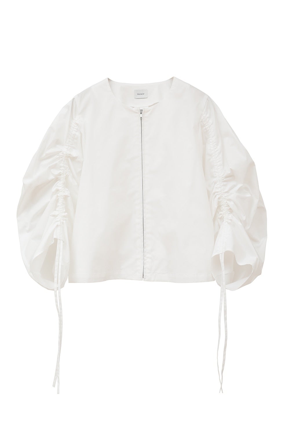 【新品】MANOF◼️DRAWSTRING SLEEVE SHORT BLOUSE DRAWSTRING SLEEVE SHORT BLOUSE｜TOPS(トップス)｜MANOF