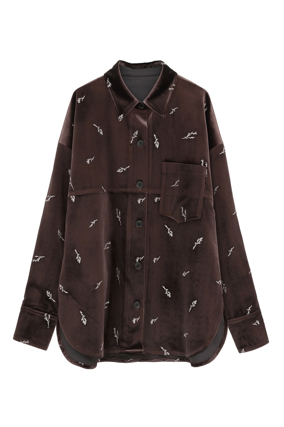 VELOUR EMBROIDERY SHIRT｜TOPS(トップス)｜MANOF OFFICIAL ONLINE STORE