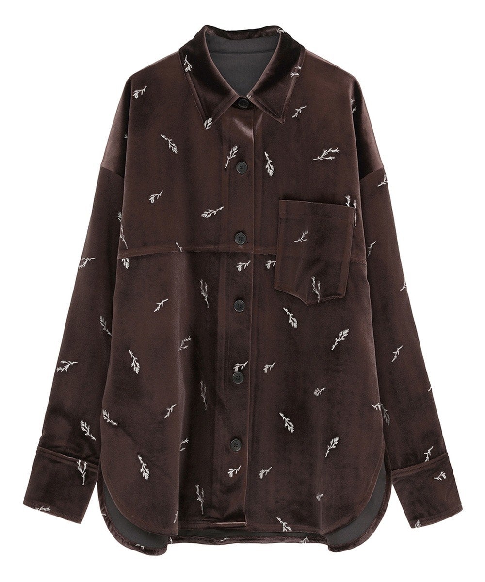 トップス 1122 VELOUR EMBROIDERY SHIRT｜TOPS(トップス)｜MANOF OFFICIAL ONLINE STORE