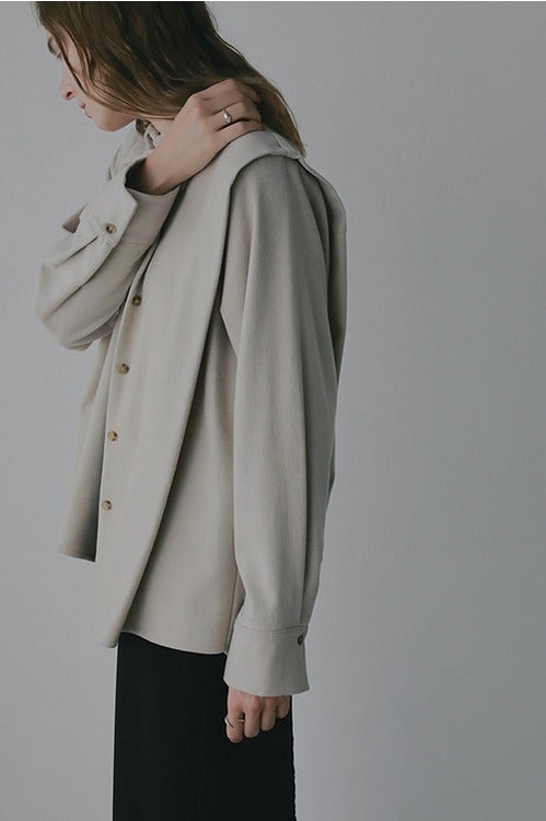 MELTON SHOULDER TUCK SHIRTS