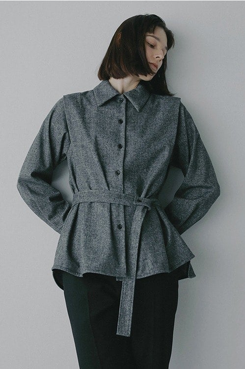 MELTON SHOULDER TUCK SHIRTS