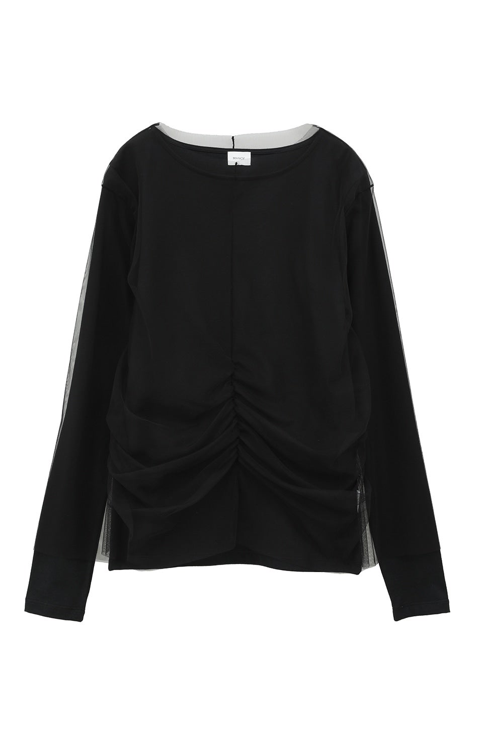 TULLE DOCKING CUT TOPS｜TOPS(トップス)｜MANOF OFFICIAL ONLINE STORE