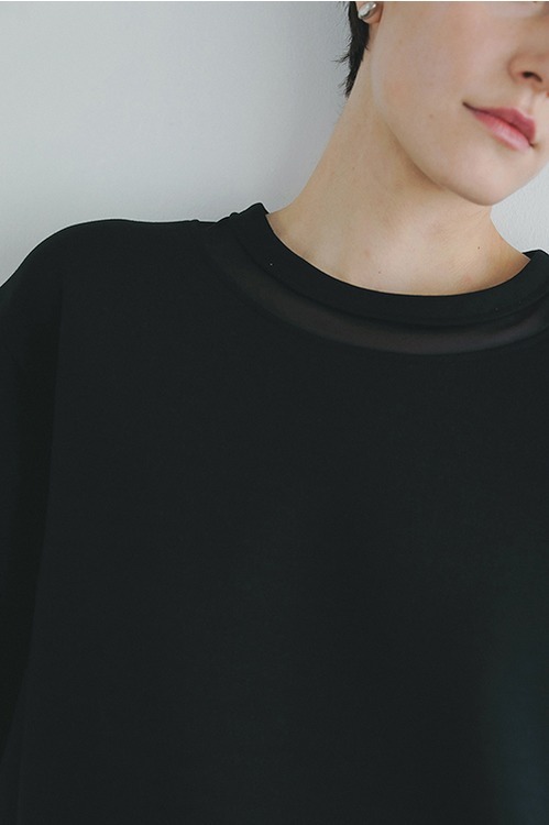 SHEER NECK CUT TOPS