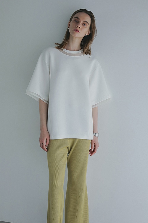 SHEER NECK CUT TOPS