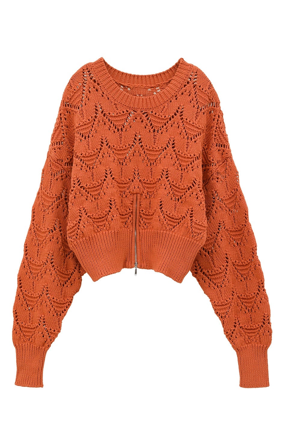 CROCHET ZIP KNIT TOPS｜TOPS(トップス)｜MANOF OFFICIAL ONLINE STORE