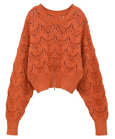 トップス MANOF Knit Tops CROCHET ZIP KNIT TOPS｜TOPS(トップス)｜MANOF OFFICIAL ONLINE