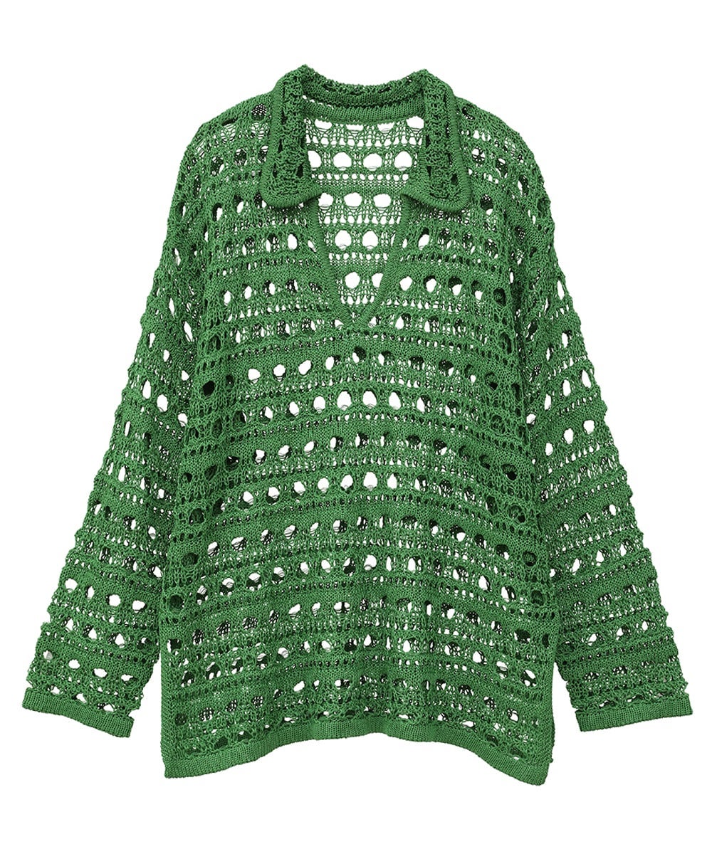 manof マノフ TWIST YARN JERSEY TOPS グリーン - メルカリ