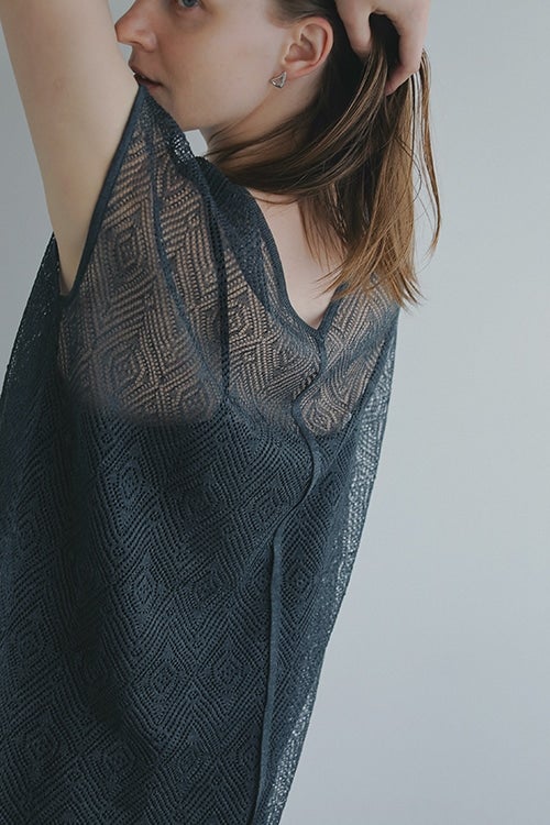 SHEER CROCHET KNIT TOPS