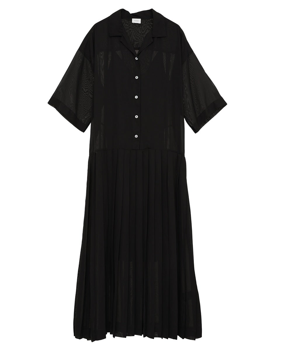 PLEATS PLEASE リブ編みワンピース 青黒 pleated collar resort style dress – BUNNY APARTMENT