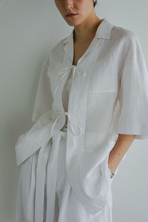 LINEN SHEER DOCKING SHIRT
