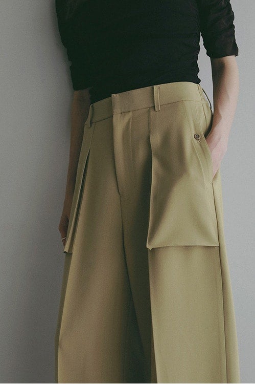 OUT POCKET WIDE PANTS