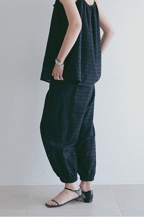 EMBROIDERY LACE JOGGER PANTS