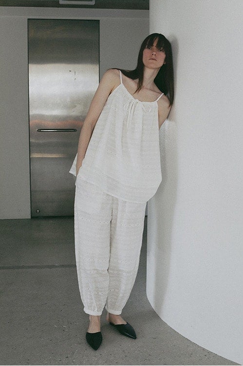 EMBROIDERY LACE JOGGER PANTS
