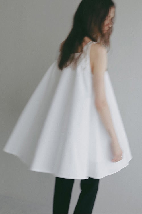 SQUARE NECK GATHER MINI ONE PIECE