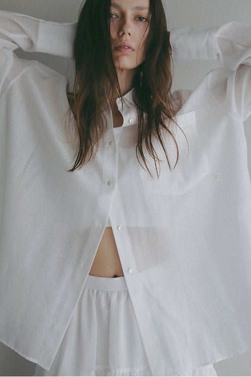 SHEER 2WAY OVER SHIRT