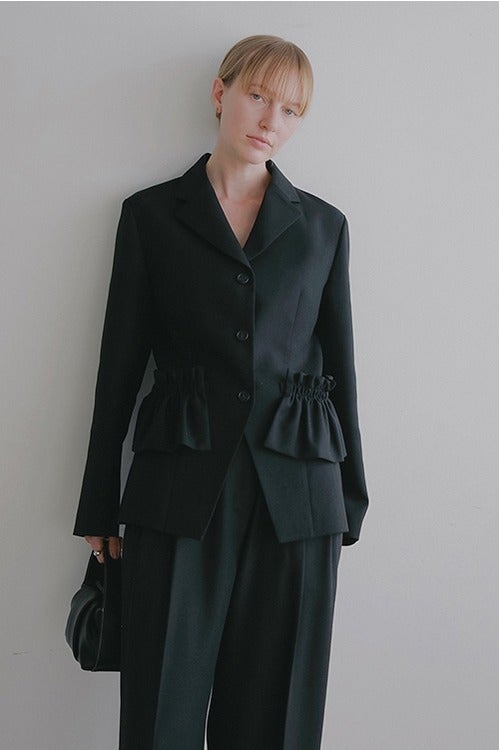 RUFFLE POCKET JACKET