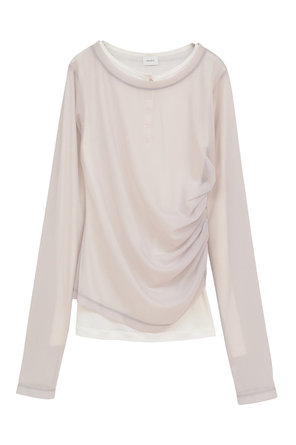 SHEER LAYERED CUT TOPS｜TOPS(トップス)｜MANOF OFFICIAL ONLINE STORE