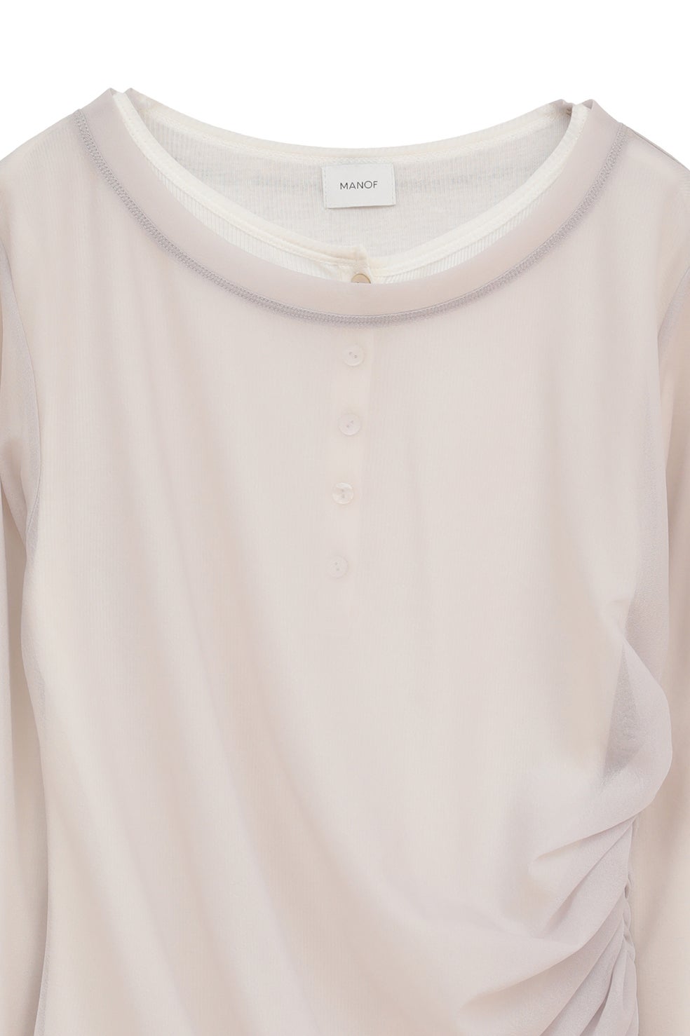 SHEER LAYERED CUT TOPS｜TOPS(トップス)｜MANOF OFFICIAL ONLINE STORE