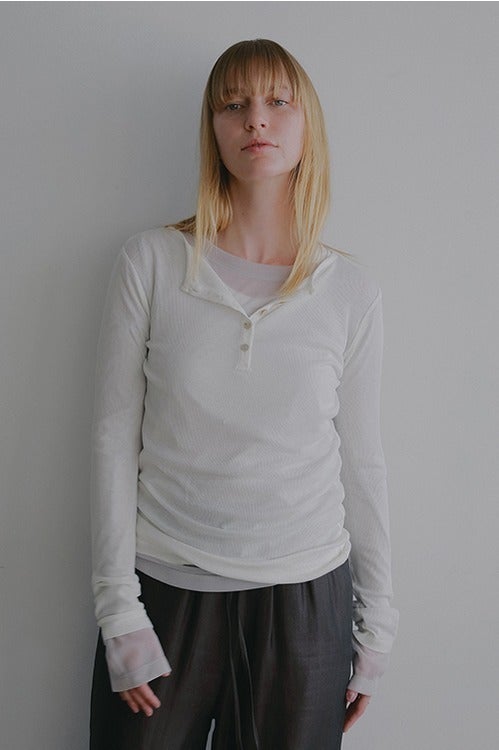 SHEER LAYERED CUT TOPS