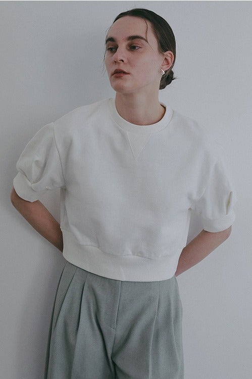 PUFF SLEEVE SWEAT TOPS