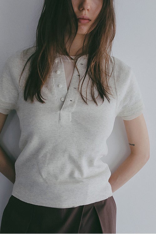 FAITH MILLS×MANOF THERMAL HENLY TEE