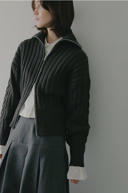 COTTON RIBKNIT BLOUSON