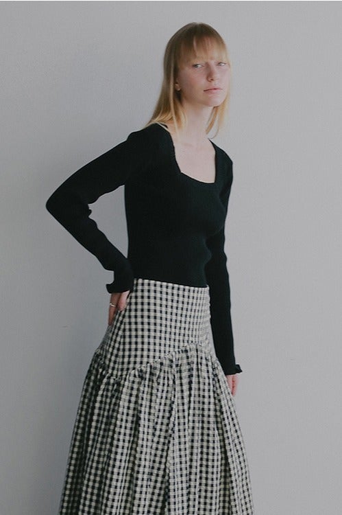 SQUARE RIB KNIT TOPS