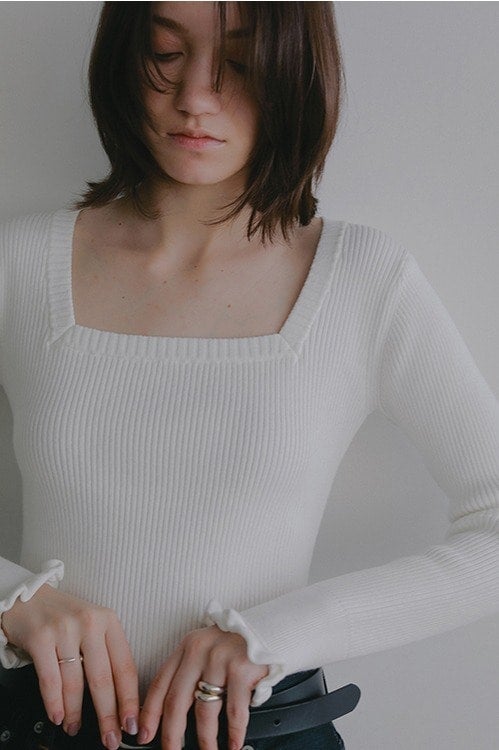 SQUARE RIB KNIT TOPS