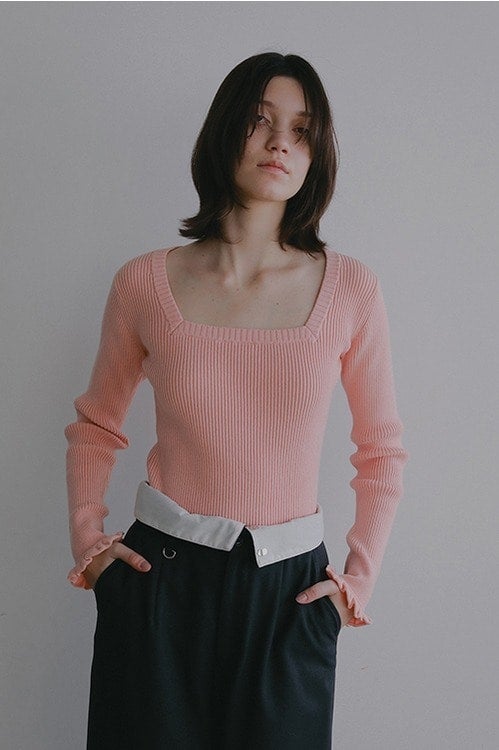 SQUARE RIB KNIT TOPS