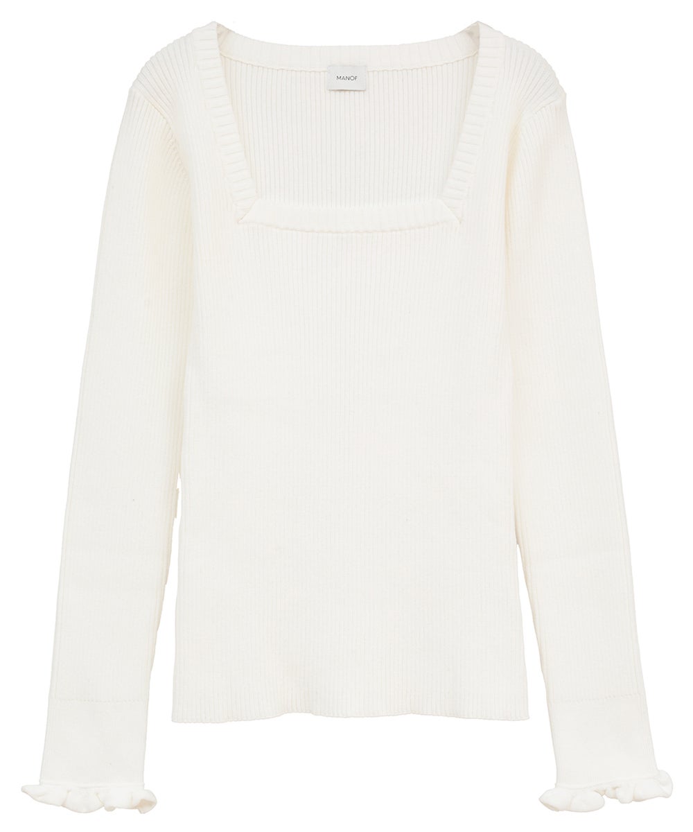 SQUARE RIB KNIT TOPS｜TOPS(トップス)｜MANOF OFFICIAL ONLINE STORE