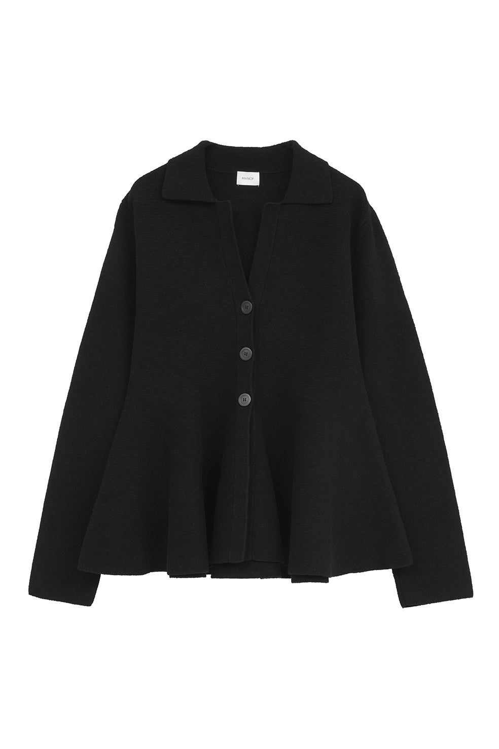 VOLUME PEPLUM KNIT CARDIGAN｜TOPS(トップス)｜MANOF OFFICIAL ONLINE