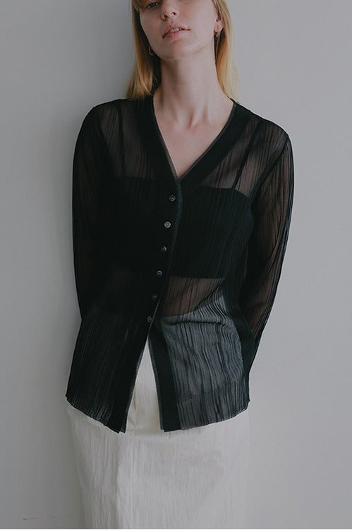 SHEER RIB CARDIGAN