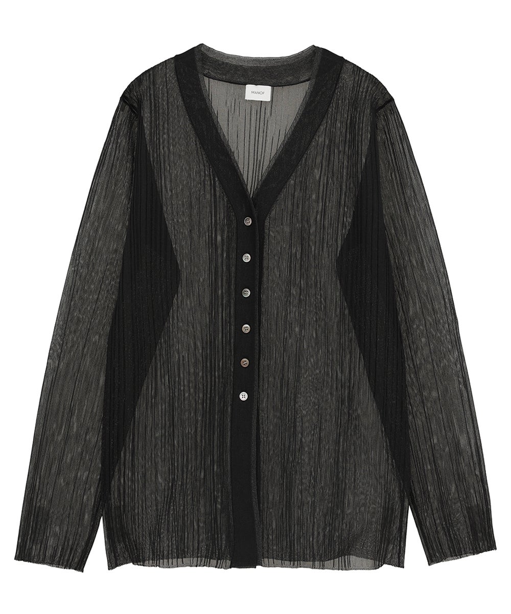 SHEER RIB CARDIGAN｜TOPS(トップス)｜MANOF OFFICIAL ONLINE STORE