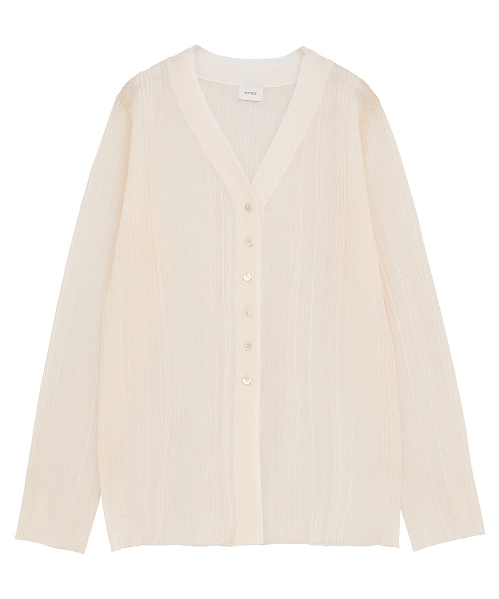 SHEER RIB CARDIGAN｜TOPS(トップス)｜MANOF OFFICIAL ONLINE STORE