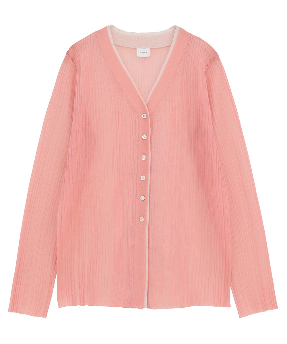 SHEER RIB CARDIGAN｜TOPS(トップス)｜MANOF OFFICIAL ONLINE STORE