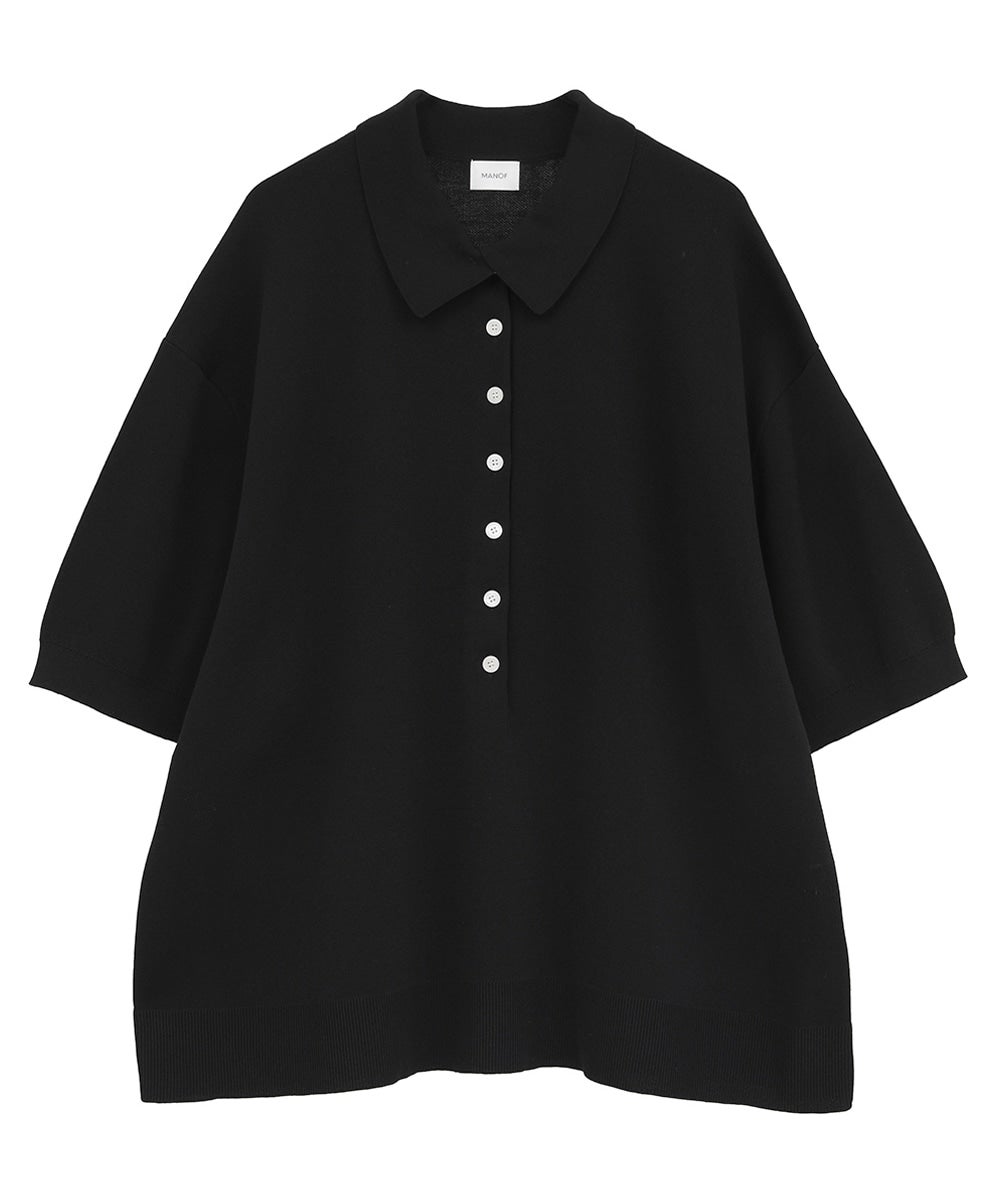 新品25SS MANOF マノフ　ニットポロトップス　グレー　半袖　スキッパー LOOSE POLO KNIT｜TOPS(トップス)｜MANOF OFFICIAL ONLINE STORE