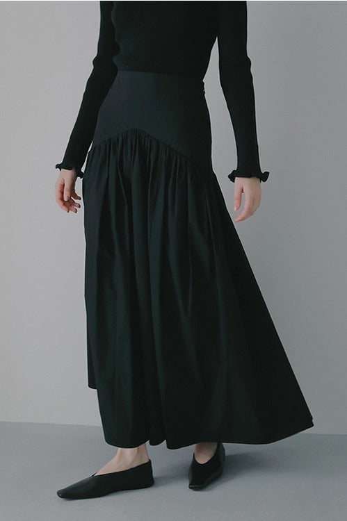 HIGH WAIST TIERED SKIRT