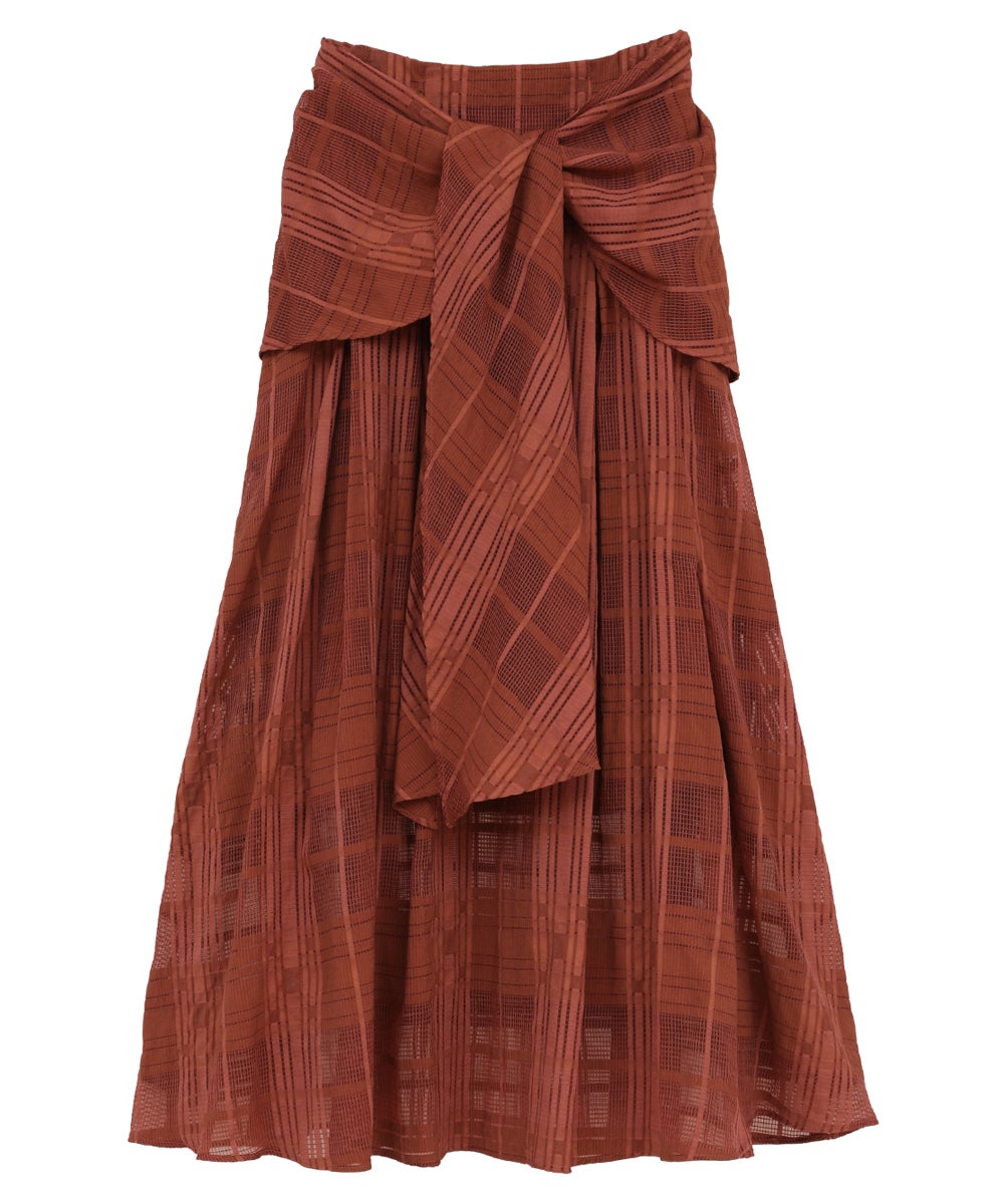 SHEER CHECK FLARE SKIRT｜SKIRT / PANTS(スカート/パンツ)｜MANOF
