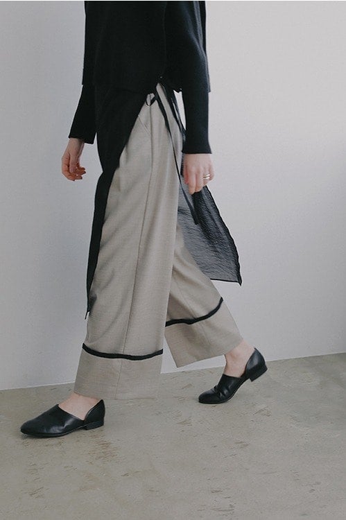SKIRT LAYERED WIDE PANTS