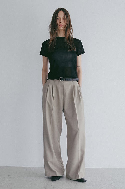 TUCK WIDE PANTS